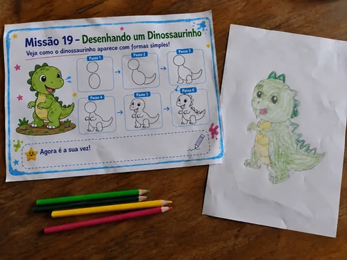 Lição de desenho em 6 passos para crianças iniciantes